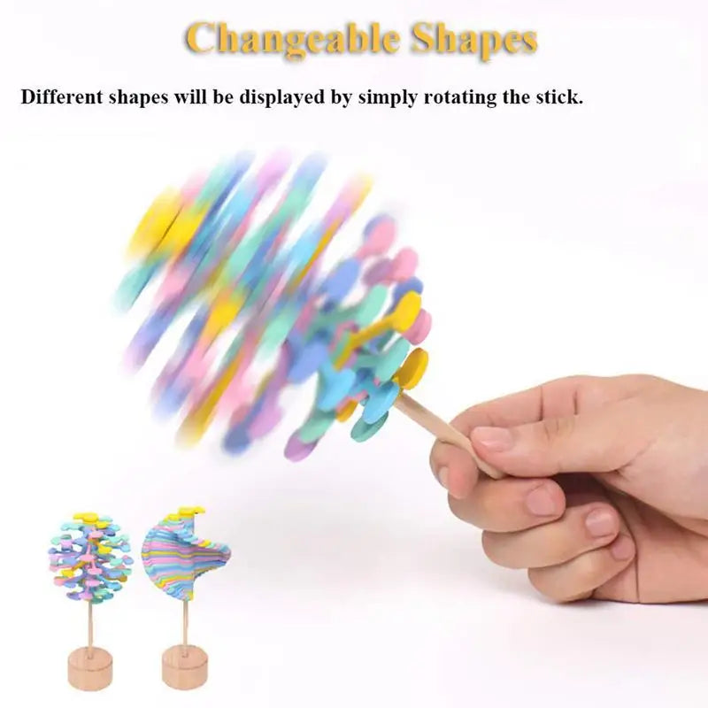 Wooden Spiral Lollipop Stress Relief Fidgets