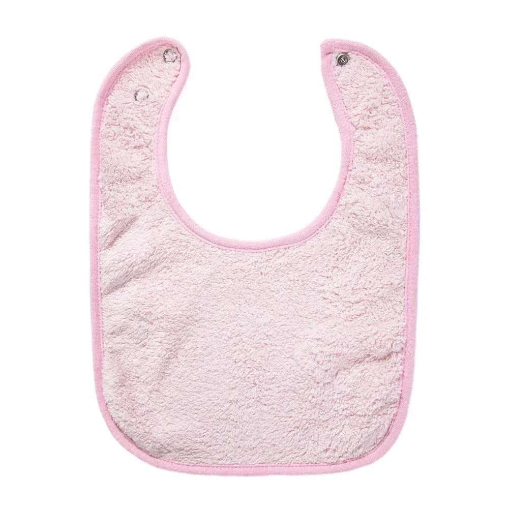 Solid Terry Towel Baby Bibs