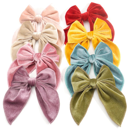 4/5Pcs Cotton Bow Hair Clips