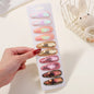 10Pcs/Lot Cotton Alloy Hair Clips for Kids