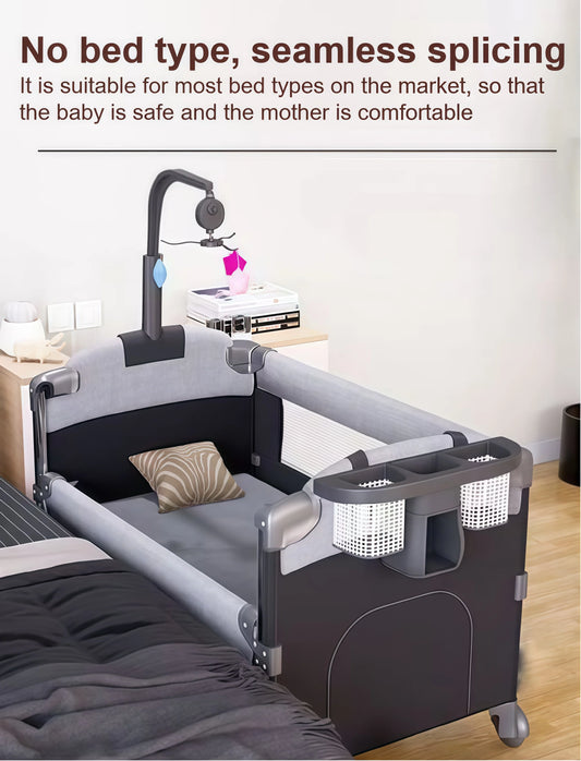 Bedside Baby Crib with Changing Table