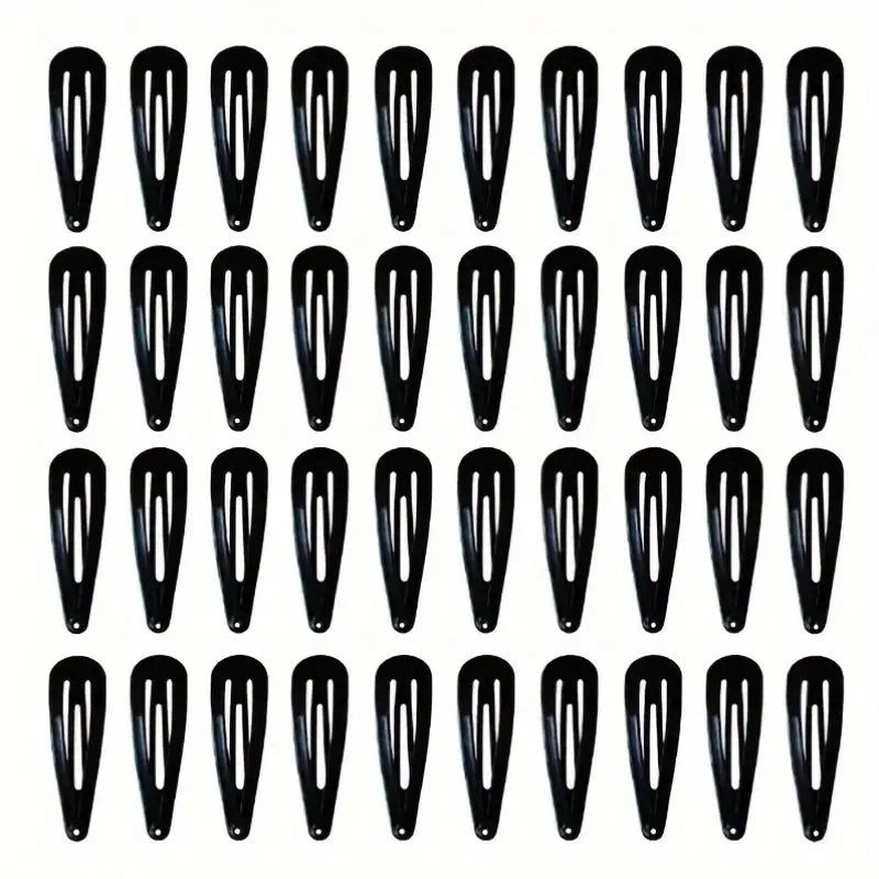 50Pcs Snap Hair Clips Candy Color Barrettes