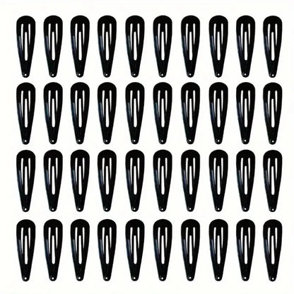 50Pcs Snap Hair Clips Candy Color Barrettes
