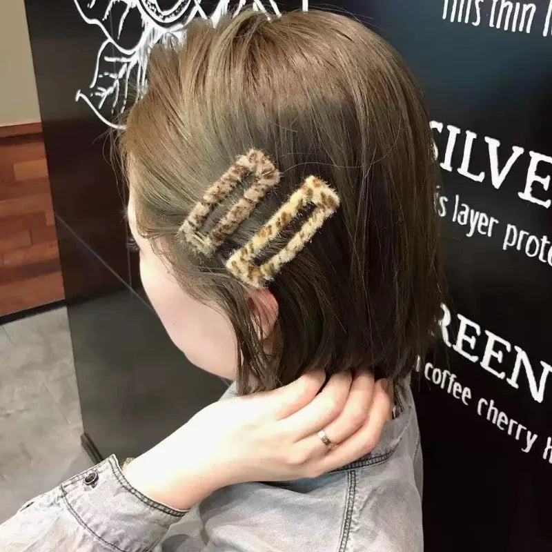 Leopard Print Barrettes