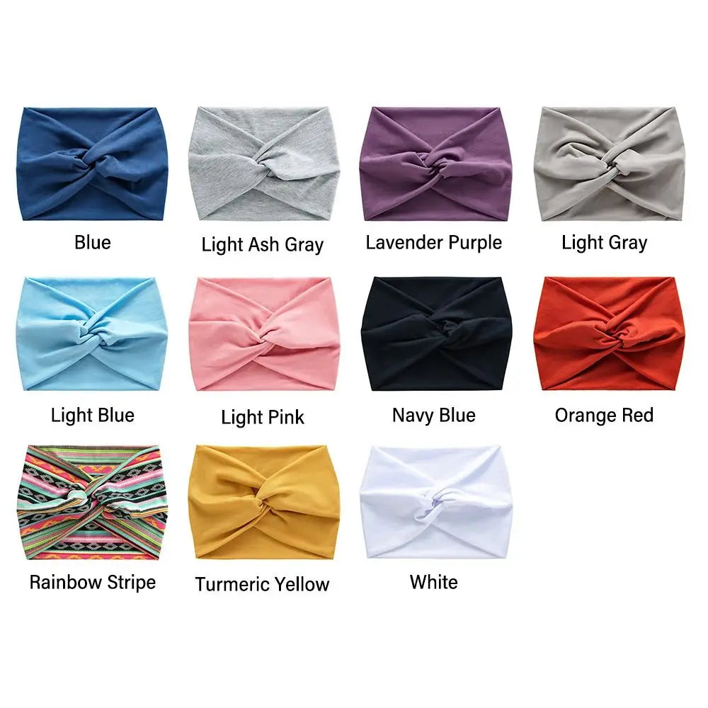 Twisted Thick Wide Head Wraps for Women