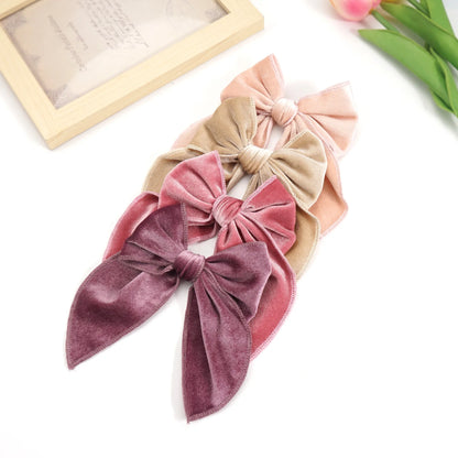 4/5Pcs Cotton Bow Hair Clips