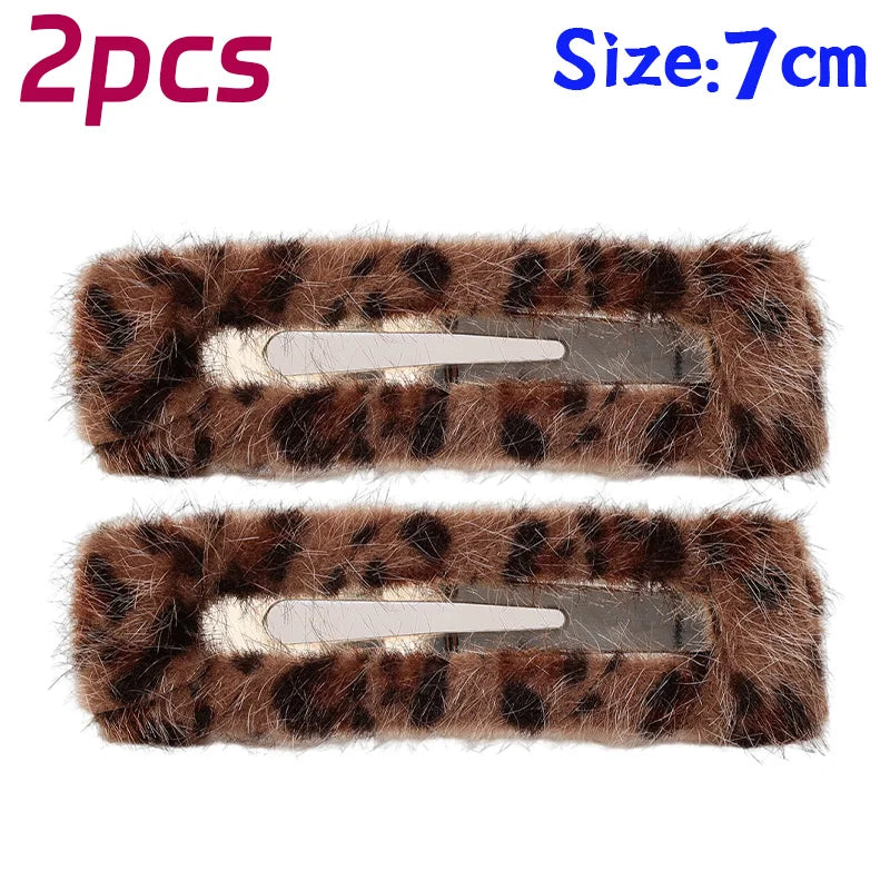 Leopard Print Barrettes