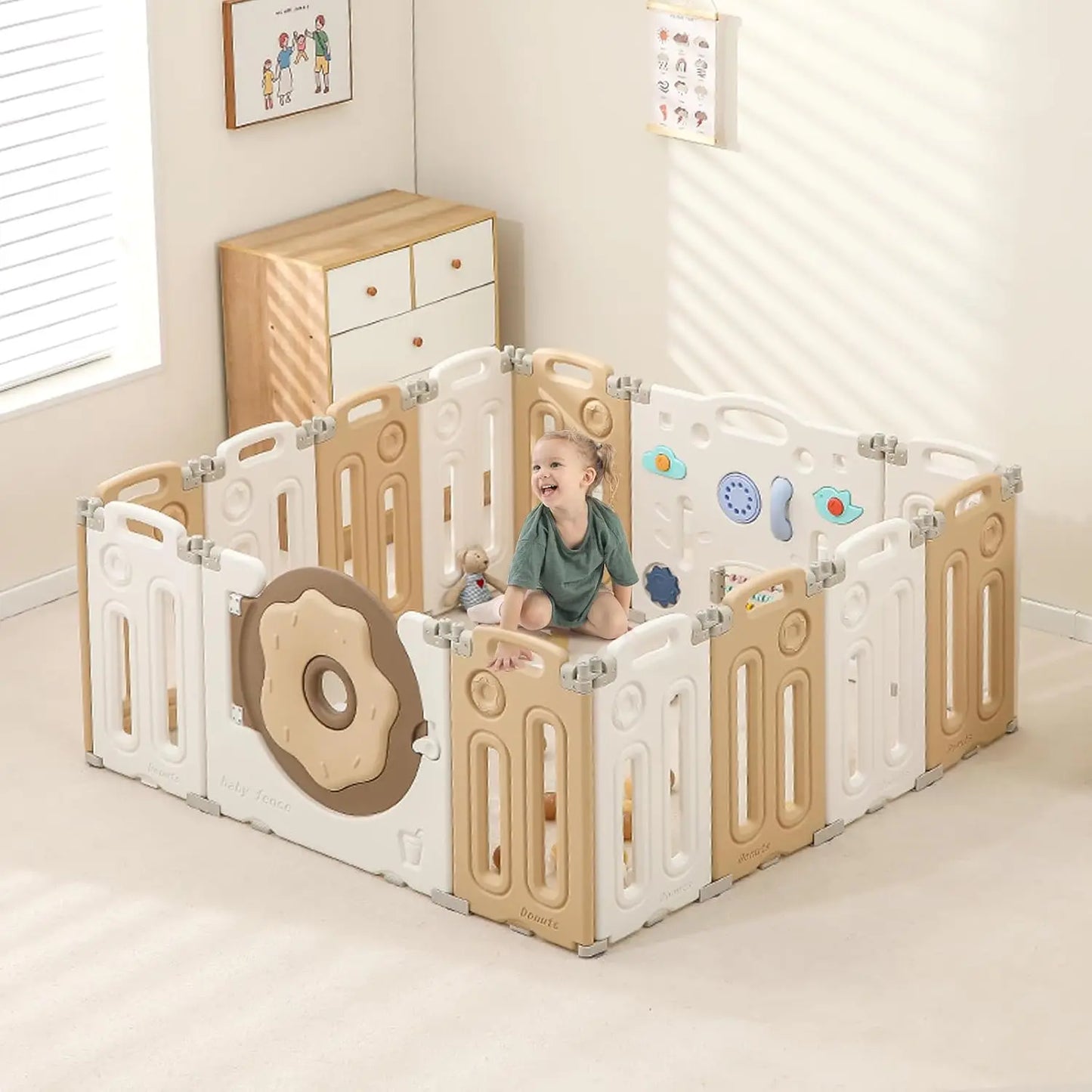 Foldable Playpen for Babies and Toddlers