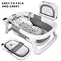 Folding baby bathtub with water temperature gauge