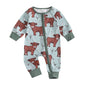 Cow Print Western Romper Jumpsuit