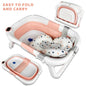 Folding baby bathtub with water temperature gauge