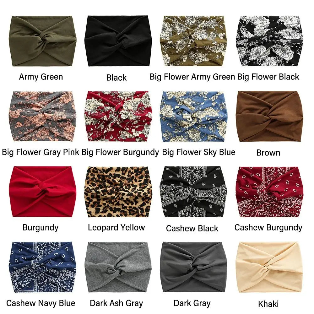 Twisted Thick Wide Head Wraps for Women