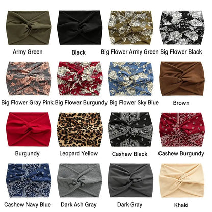 Twisted Thick Wide Head Wraps for Women