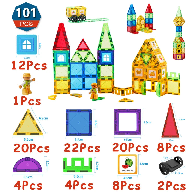 Magnetic Building Blocks Construction Set