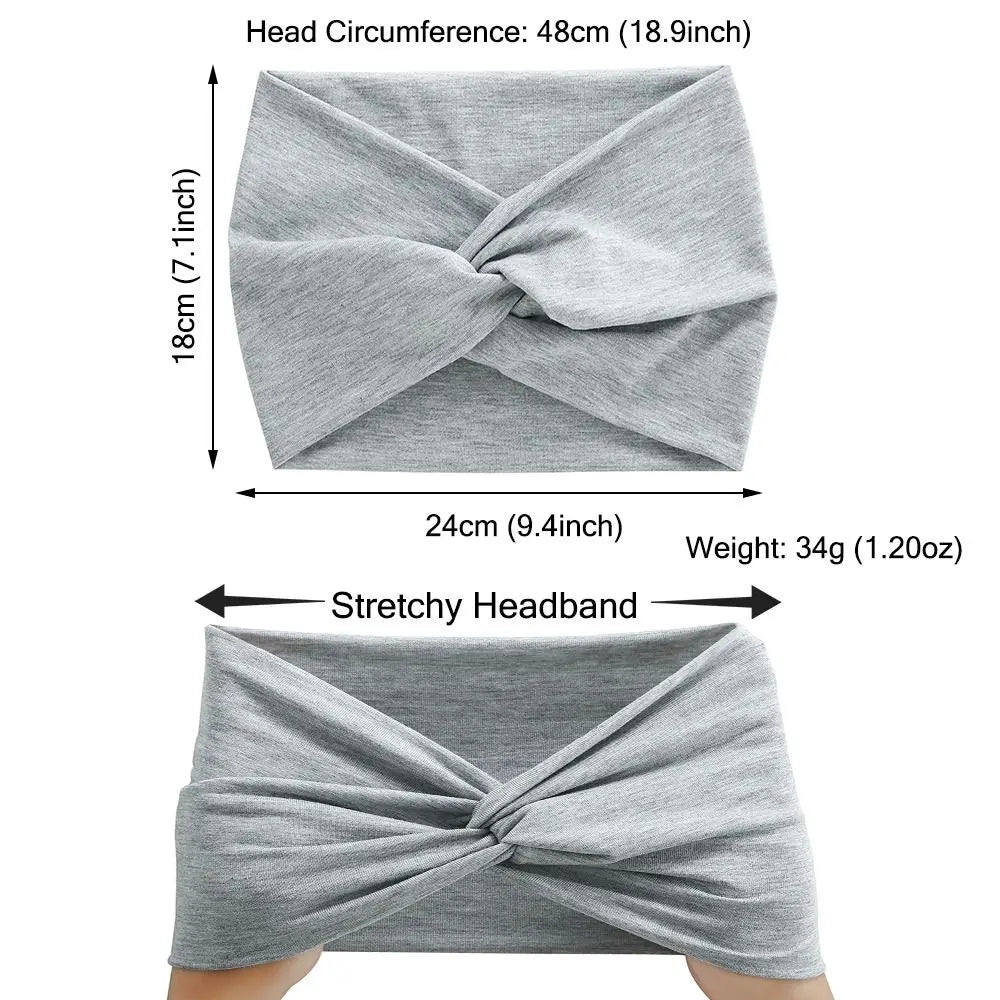 Twisted Thick Wide Head Wraps for Women