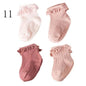 4Pair/lot Baby non-slip cotton socks