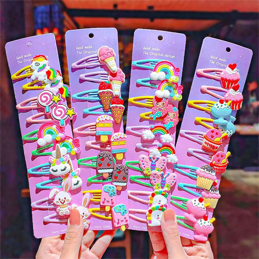 10PCS/Set Unicorn Barrettes