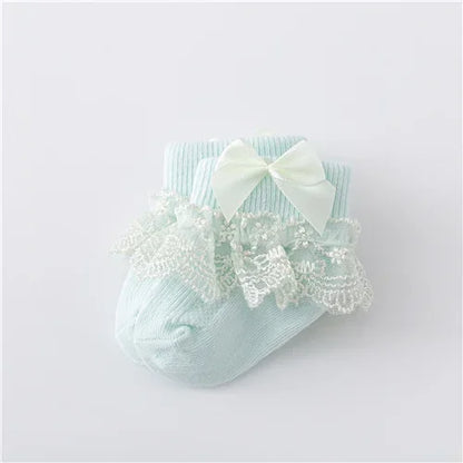 Baby Girls Cotton Lace Socks