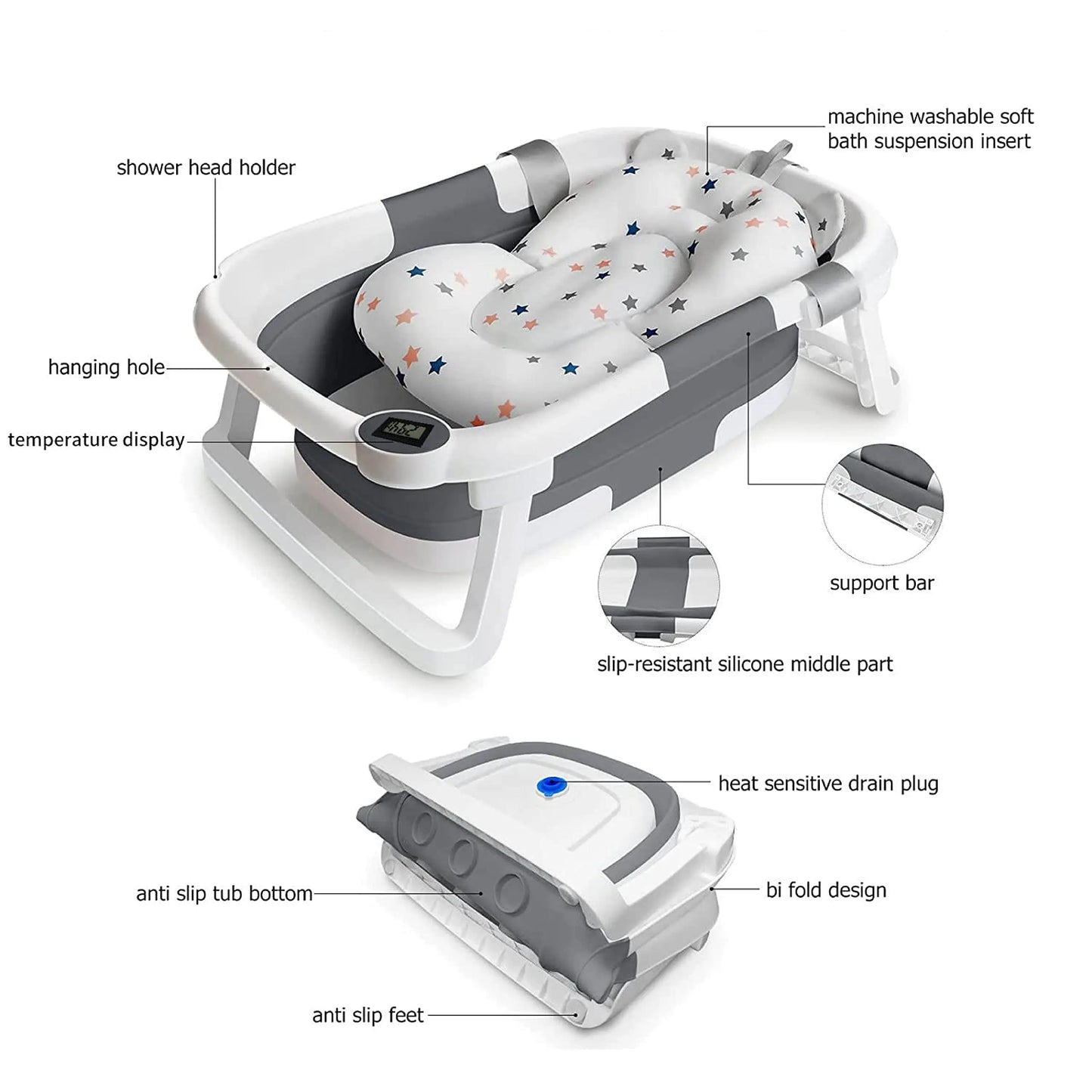 Foldable Baby Bathtub for Newborn Baby