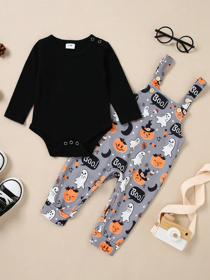 2Pcs Halloween Stripe Outfits