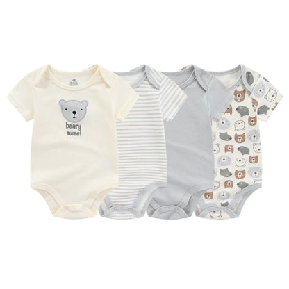 4 Pieces Baby Bodysuit