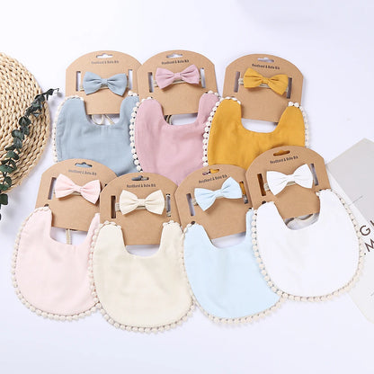 2Pcs/Set Muslin Cotton Baby Burp Cloths