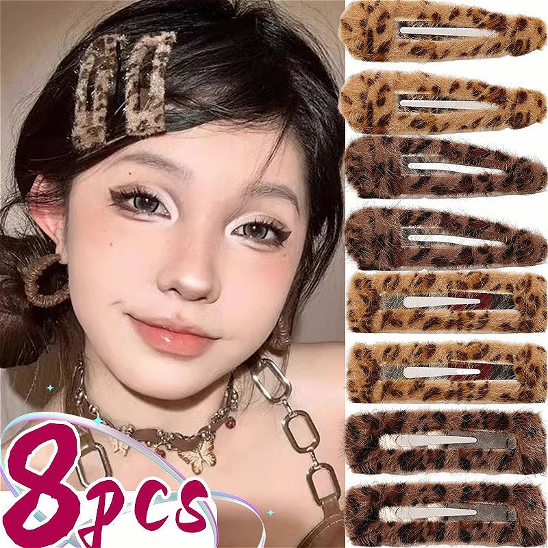 Leopard Print Barrettes