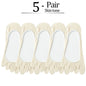 5 Pairs No Show 5 Finger Socks