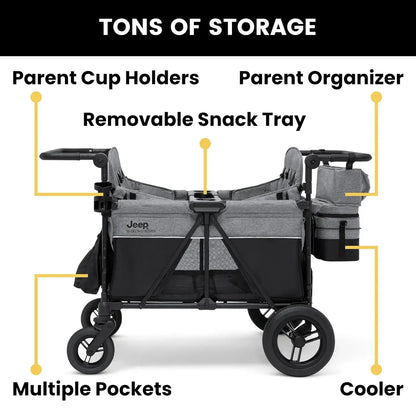 4 Seater Stroller Wagon with Convertible Seats