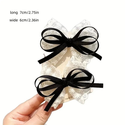 2pcs Baby Girl Korean Sweet Bowknot Barrettes