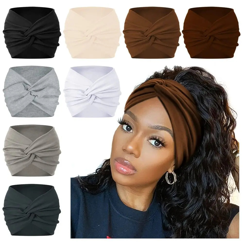 Twisted Thick Wide Head Wraps for Women