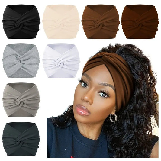 Twisted Thick Wide Head Wraps for Women