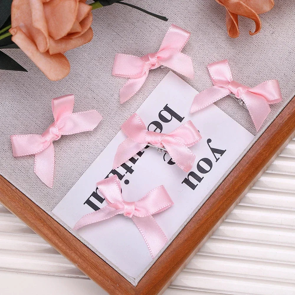 5-24Pcs Girls Bows Mini Hair Clips