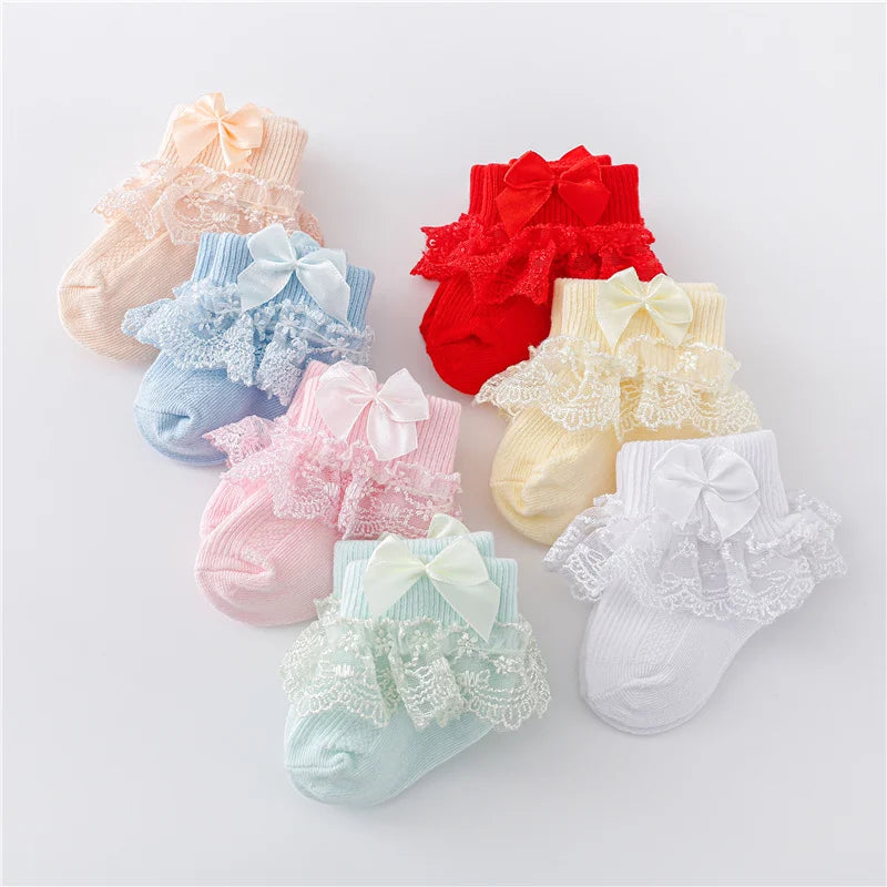 Baby Girls Cotton Lace Socks