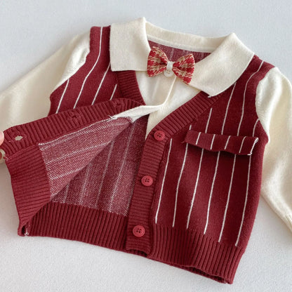 Baby Boy Knit Striped 3Pcs
