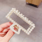 Pearl Claw Geometric Hairpins For Girls