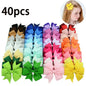 20/40Pcs Candy Color Bow Hair Clip Set