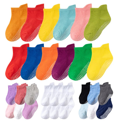 6 Pairs/lot Anti-slip Boat Socks
