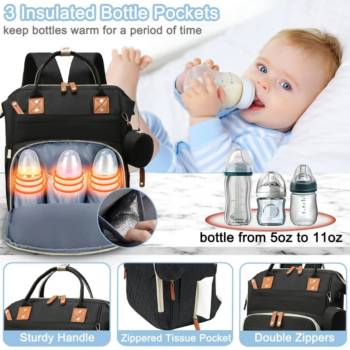 Multifunctional Diaper Bag Backpack