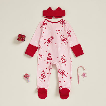 Newborn Baby Girl Christmas Romper