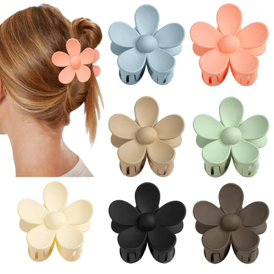 7 PCS NonSlip Flower Claw Clips for Girls
