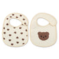2pcs cotton bear waterproof baby bibs