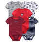 5pcs Short Sleeve Baby Bodysuits