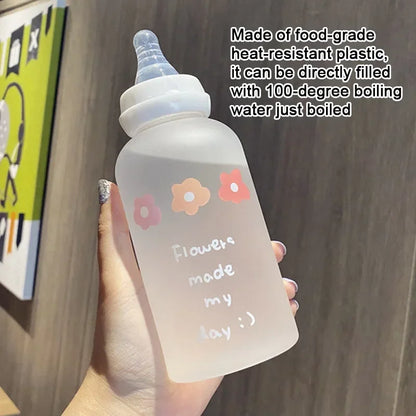 Cute Cartoon Plastic Baby Feeding Bottle