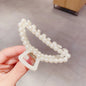 Pearl Claw Geometric Hairpins For Girls