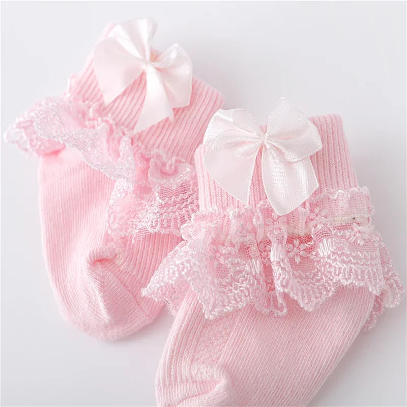 Baby Girls Cotton Lace Socks