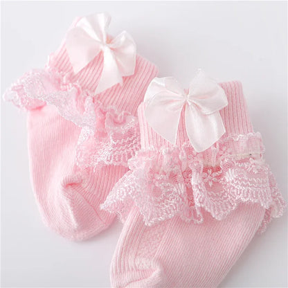 Baby Girls Cotton Lace Socks