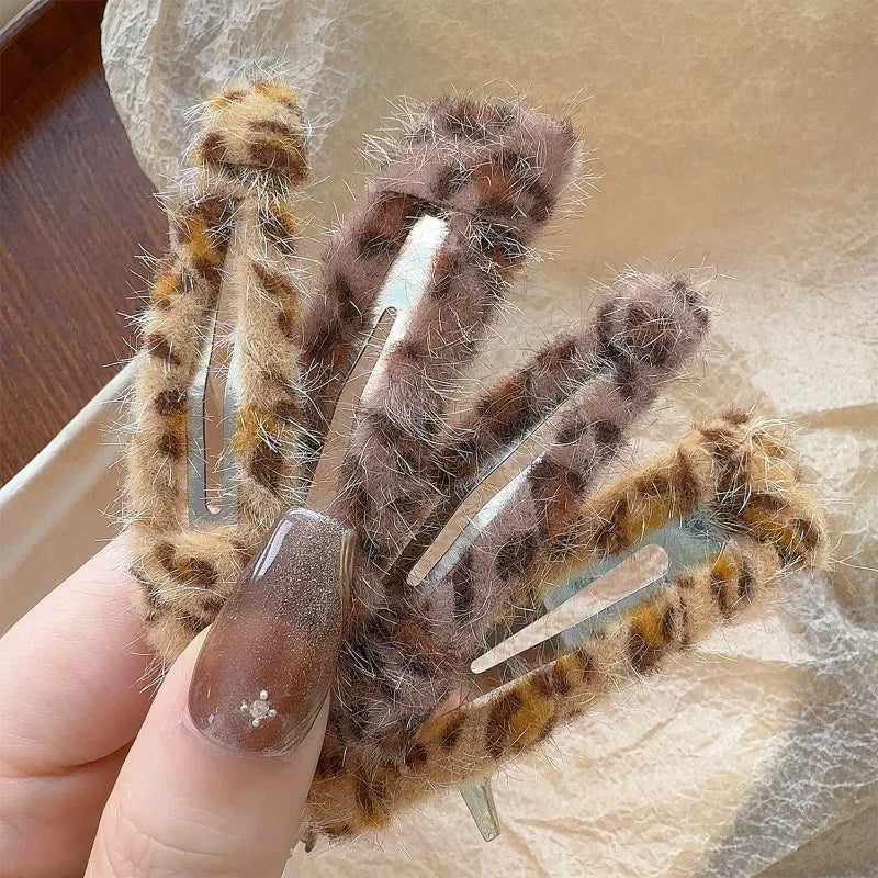 Leopard Print Barrettes