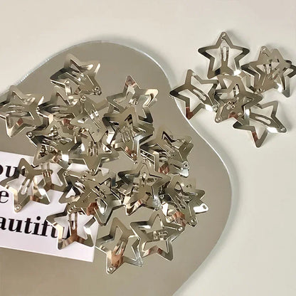 10/50pcs Colorful Kawaii Star Barrettes