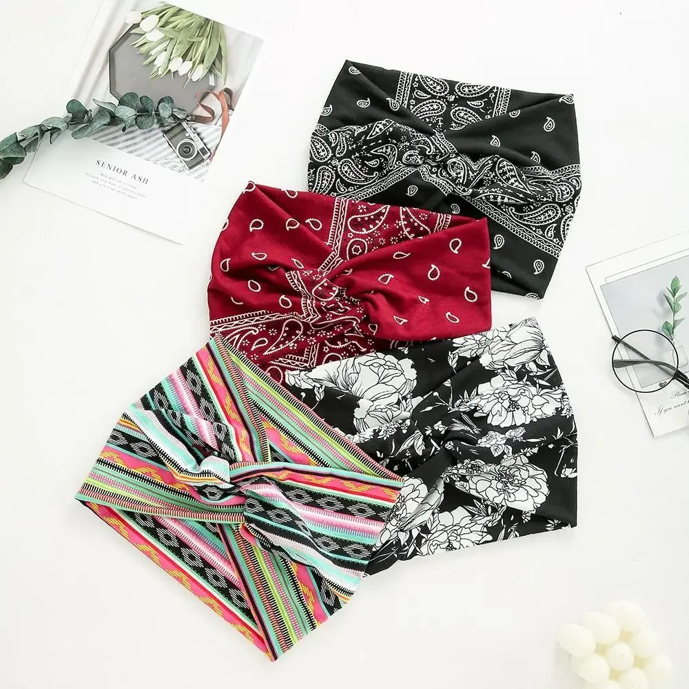 Twisted Thick Wide Head Wraps for Women